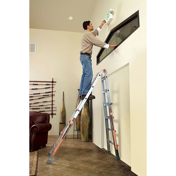 Multipurpose Ladder, 17 ft., IAA, Aluminum