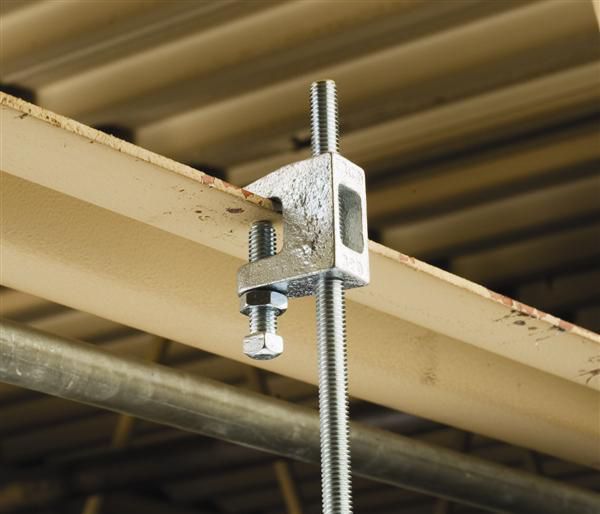 EZ-Riser Beam Clamp, 1/2 In Rod Sz, Ductile Iron