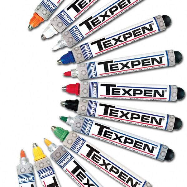 Permanent Industrial Steel Ball Tip Paint Marker, Fine Tip, White Color Family, Paint