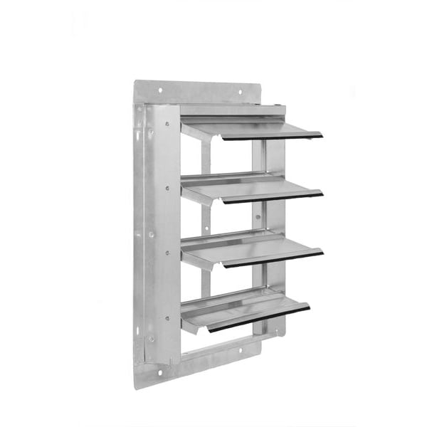 12 in Backdraft Damper / Wall Shutter, 12-1/2 in x 12-1/2 in