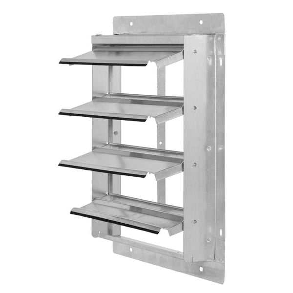 12 in Backdraft Damper / Wall Shutter, 12-1/2 in x 12-1/2 in