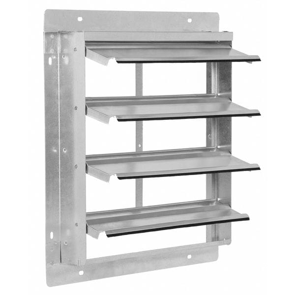 12 in Backdraft Damper / Wall Shutter, 12-1/2 in x 12-1/2 in