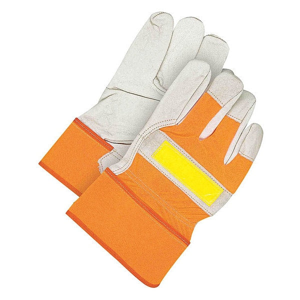 Leather Gloves, Safety Cuff, L