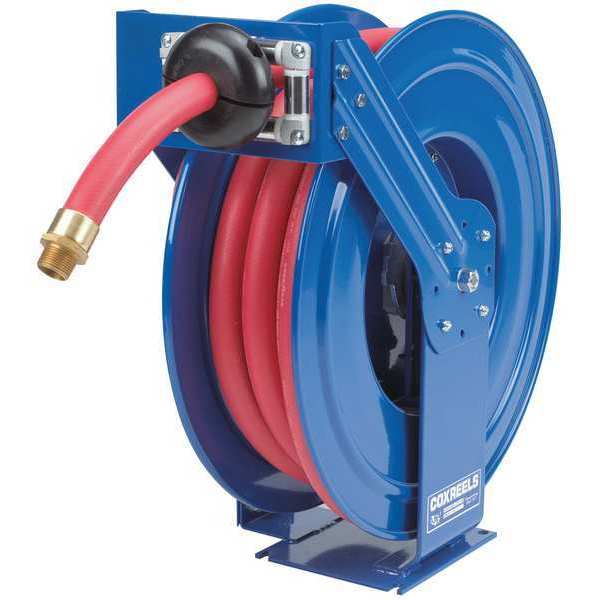 Spring Return Hose Reel, 1 in Hose Dia., 50 ft Length, 300 psi