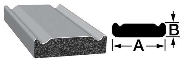 Crown Rectangle Rubber Seal w/Adhesive Back, 25 ft. x .25
