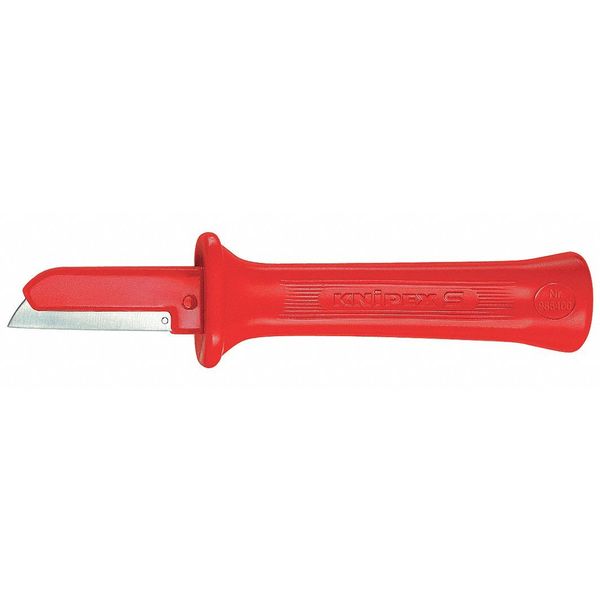 Skinning Knife, Fixed Blade, Solid, Fixed, Hooked, 7 1/4 in L.