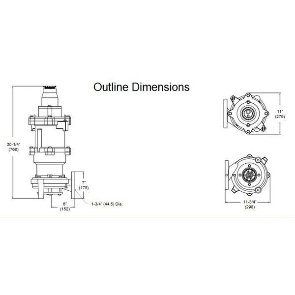 Grinder Pump, 3 HP, 460 Volts, 7.15 Amps