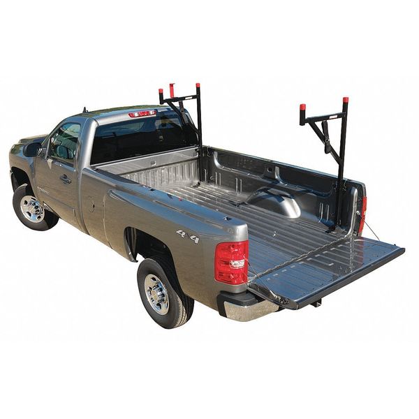 Truck Ladder Rack, Steel, 23 x3x57, Blk/Red