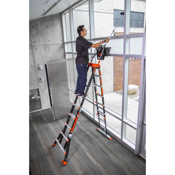 Multipurpose Ladder, 90 Degrees , Staircase, Stepladder Configuration, Fiberglass