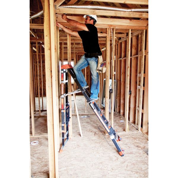 Multipurpose Ladder, 90 Degrees , Staircase, Stepladder Configuration, Fiberglass