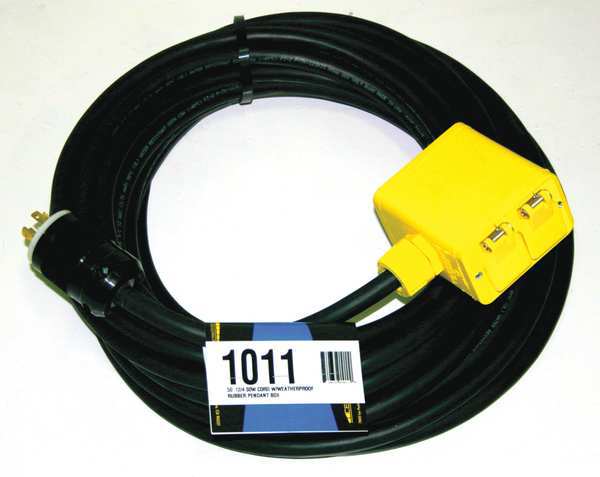 Extension Cord, 50ft, 12/4, 20A, SOW, Black