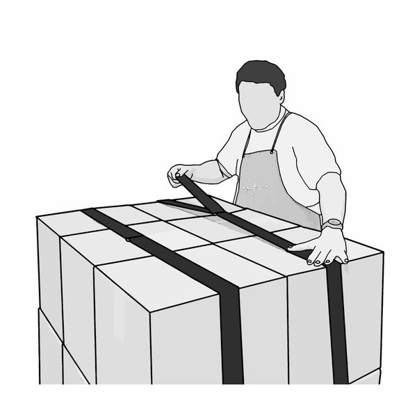 Cinch Strap, No Adhesive, 16 ft, 2 in Wd, Black, 10 PK