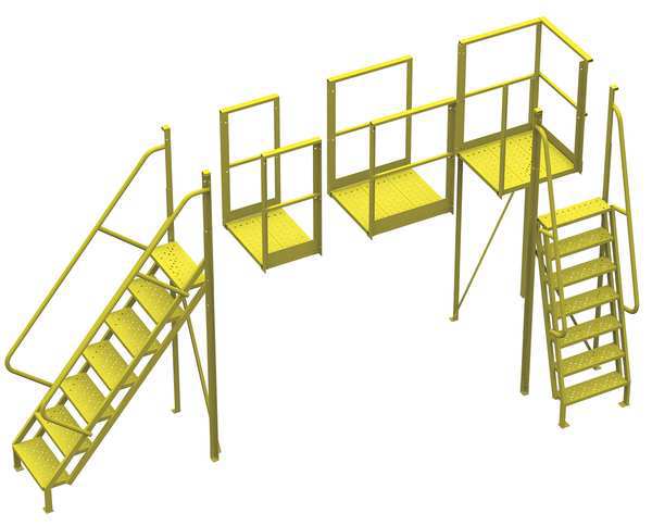 102 in Ladder, Steel, 6 Steps, Yellow Powder Coated Finish