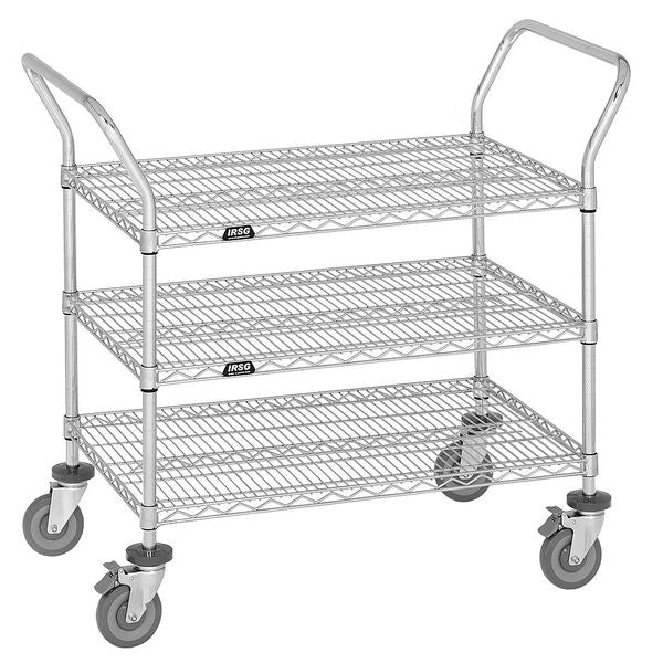 Utility Cart, Cap 400 Lb, 36x18, 2 Shelves