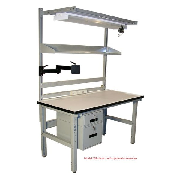 Overhead Light/Frame, 60W x 26D x 5H, Gray