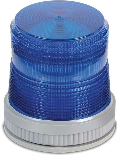 Warning Light, LED, 120VAC, Blue, 65 FPM