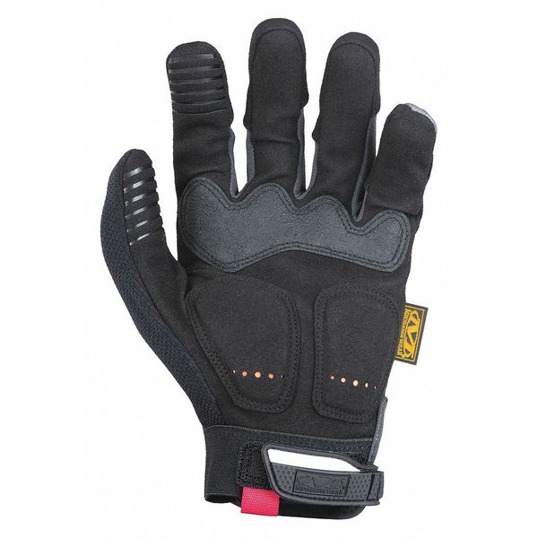 M-Pact Impact Resistant Work Gloves, Vibration Absorption, TPR, Black/Gray, Small, 1 Pair