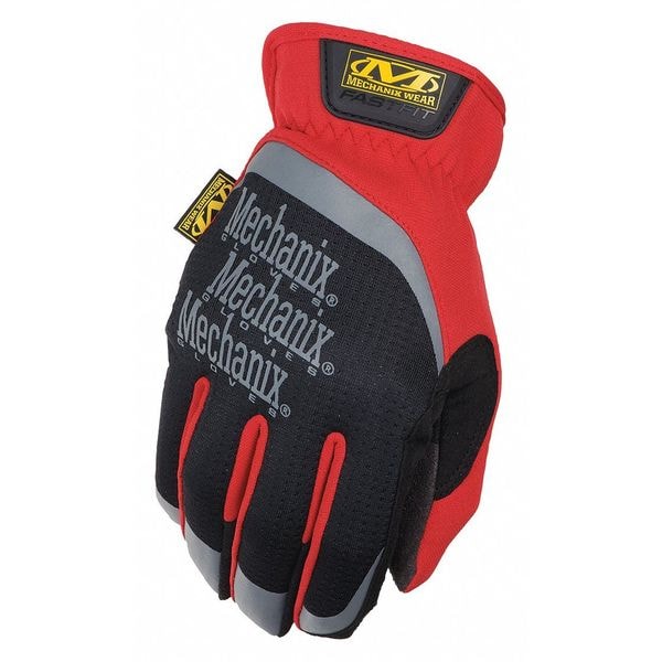 Mechanics Gloves, M, Red, Anatomically Designed Two-Piece Palm, Form Fitting Trek Dry(R)