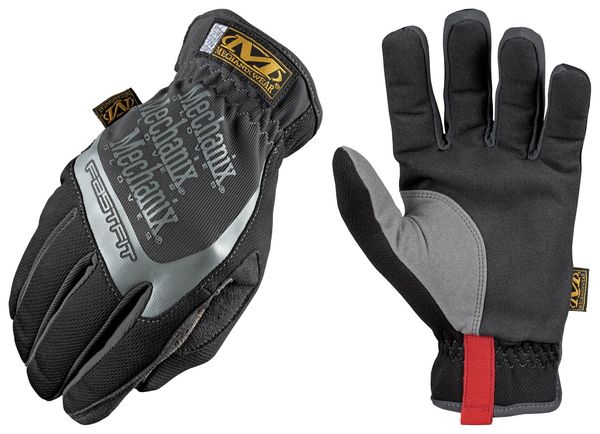 Mechanics Gloves, FastFit, TrekDry Material, High Dexterity, Black, Small, 1 Pair