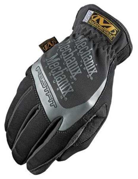 Mechanics Gloves, FastFit, TrekDry Material, High Dexterity, Black, Large, 1 Pair