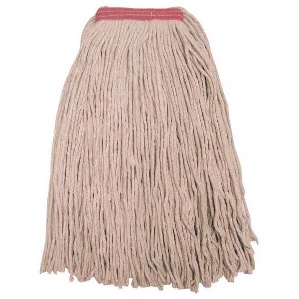 1-1/4 in String Wet Mop, 20 oz Dry Wt, Slide On Connection, Cut-End, Beige, Cotton
