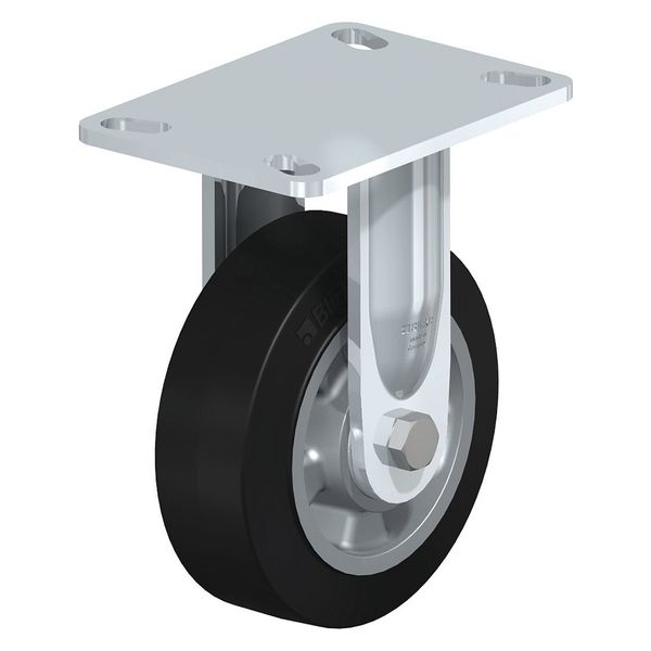 Rigid Plate Caster, Solid Rbr, 8