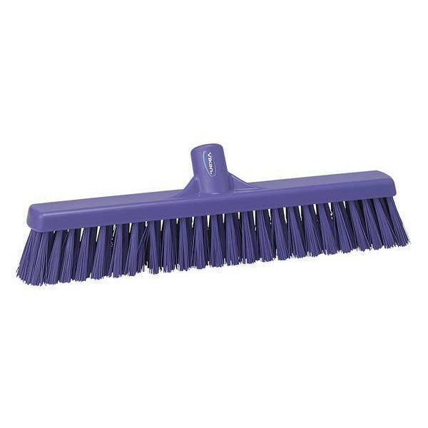 24 in Sweep Face Broom Head, Soft, Synthetic, Purple