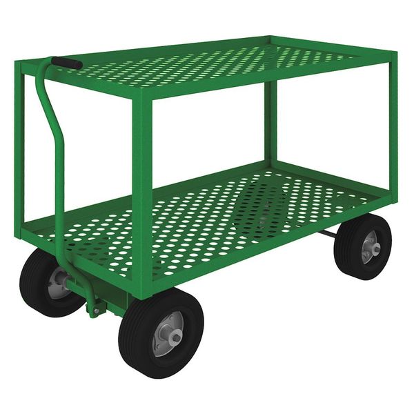 Wagon Truck, Perf Deck, 48x24, Pneum Wheel