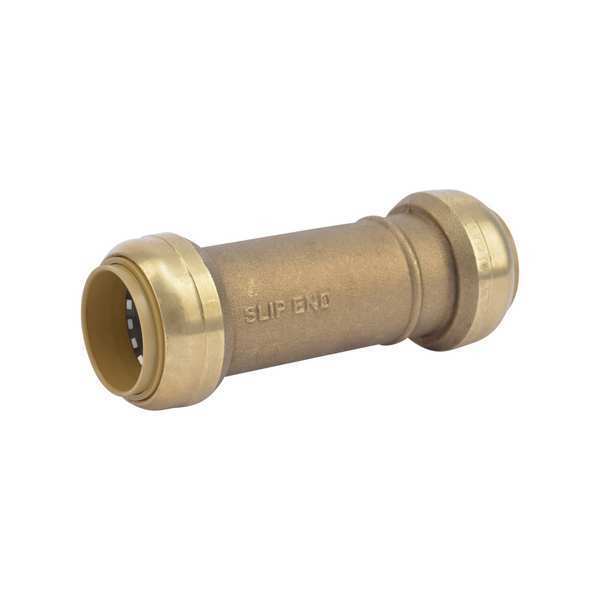 DZR Brass Slip Coupling, 1 in Tube Size
