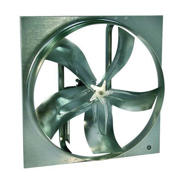 Medium Duty Exhaust Fan with Motor and Drive Package, 30 in Blade Dia, 208-230/460V AC, 2 hp