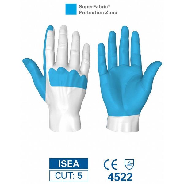 Cut Resistant Mechanics Gloves, A6 Cut Level, Uncoated, L, 1 PR