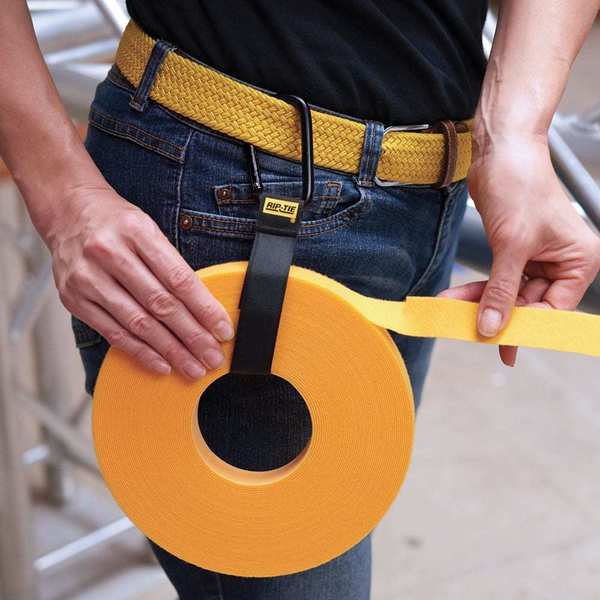 Back-to-Back Strap, No Adhesive, 6 in, 1 in Wd, Orange, 5 PK