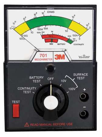 Battery Operated Megohmmeter,100vdc (1 U