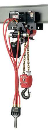 Air Chain Hoist,4400 Lb. Cap.,10 Ft. Lft