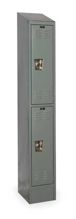 Wardrobe Locker,lvrd,1 Wide, 2 Tier,gray