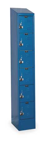 Box Lockr,lvred,1 Wide, 6 Tier,blue (1 U