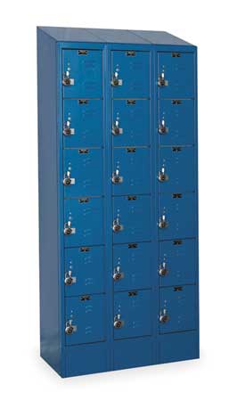 Box Lockr,lvred,3 Wide, 6 Tier,blue (1 U