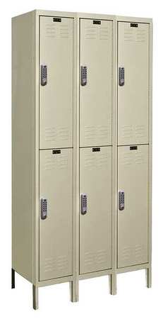 Wrdrb Lockr,lvrd,3 Wide, 2 Tier,tan (1 U