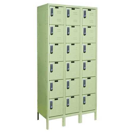 Box Lockr,lvred,3 Wide, 6 Tier,tan (1 Un