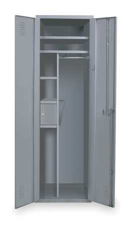 Wrdrb Lockr,vent,1 Wide, 1 Tier,gray (1