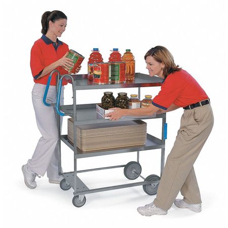 Utility Cart,stainless Steel,3 Shelves (