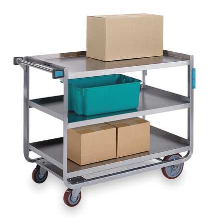 Utility Cart,stainless Steel,2 Shelves (