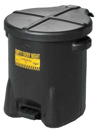 Oily Waste Can,6 Gal.,polyethylene,black