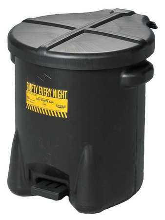 Oily Waste Can,10 Gal,polyethylene,black