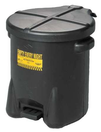 Oily Waste Can,14 Gal,polyethylene,black