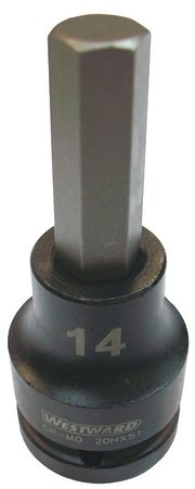 Hex Impact Socket,3/4 In. Dr,14mm (1 Uni