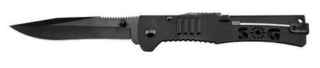 Folding Knife,clip Point,black,4-3/16 In