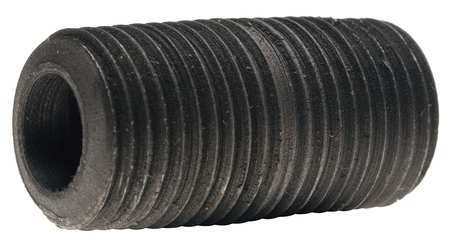 Black Close Pipe Nipple,threaded,2-1/2 (