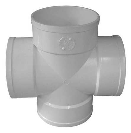 Cross, Pvc, 4in., Hub (1 Units In Ea)