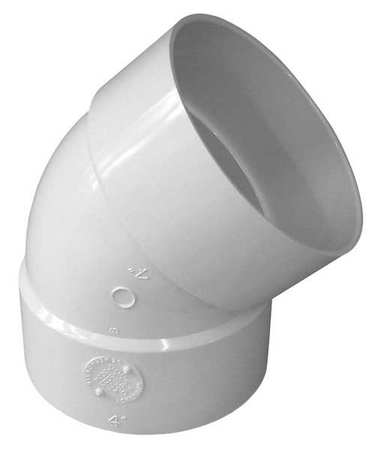 Elbow, 45 Degrees, Pvc, 4in., Hub (1 Uni